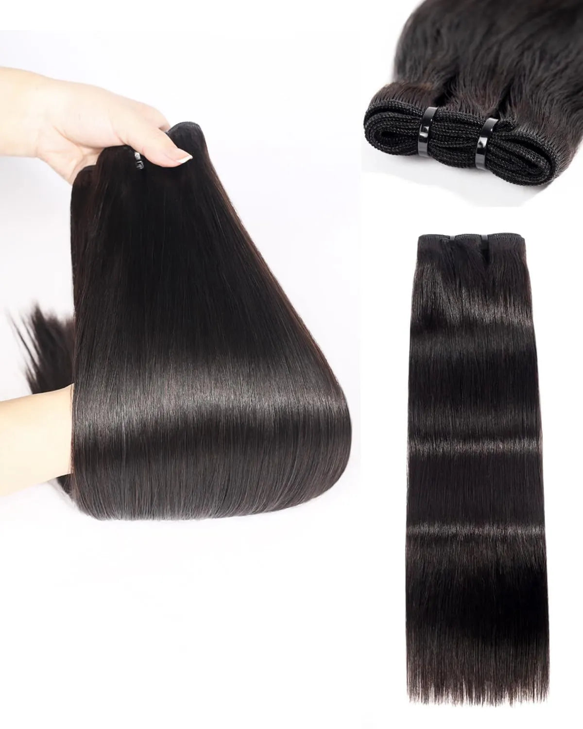 13A Raw Straight Bundles Human Hair Natural Black Hair Bundles 100% Raw Vietnamese Human Hair,Three Times the Lifespan